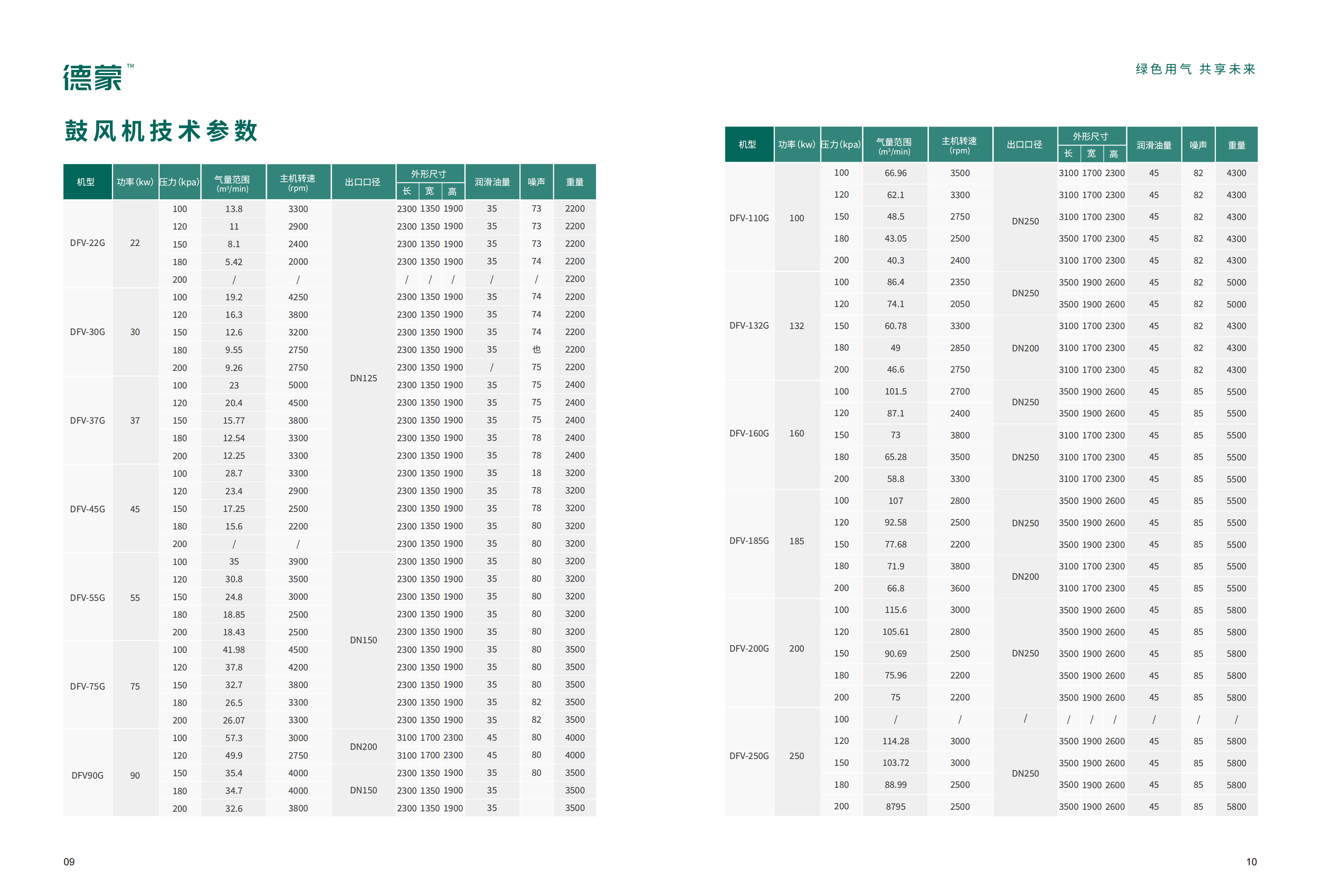 DFV - G系列螺杆风机(图2)